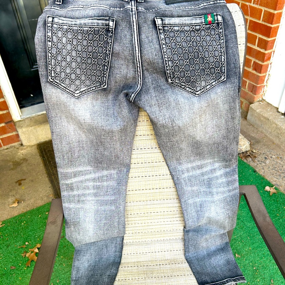 Men's Gray Designer Jeans
